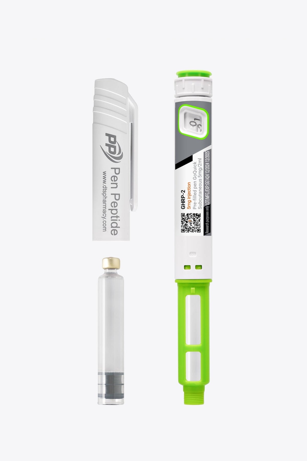 GHRP-2 injekciós toll formájában szubkután alkalmazásra