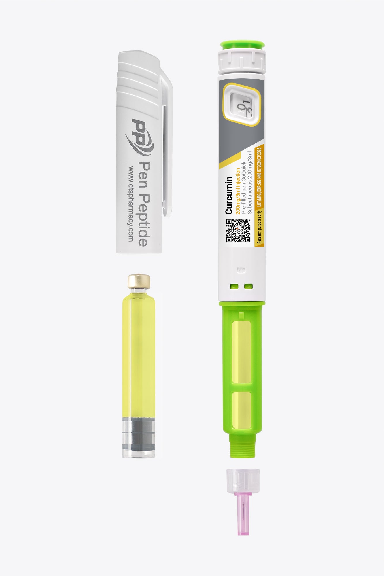 Curcumin injekciós toll formájában szubkután alkalmazásra