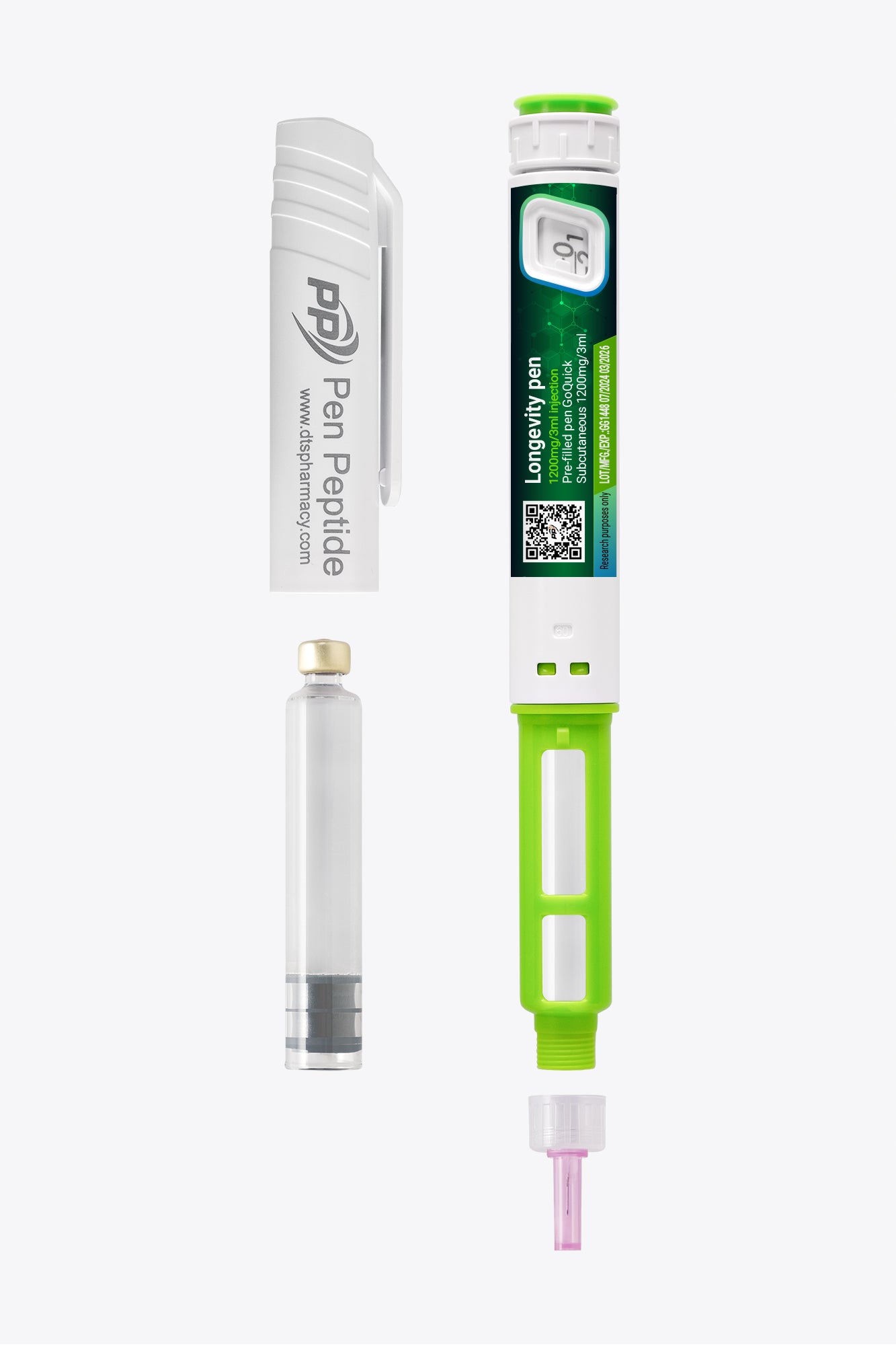 Glutathione, NAD+ & Resveratrol injekciós toll formájában szubkután alkalmazásra