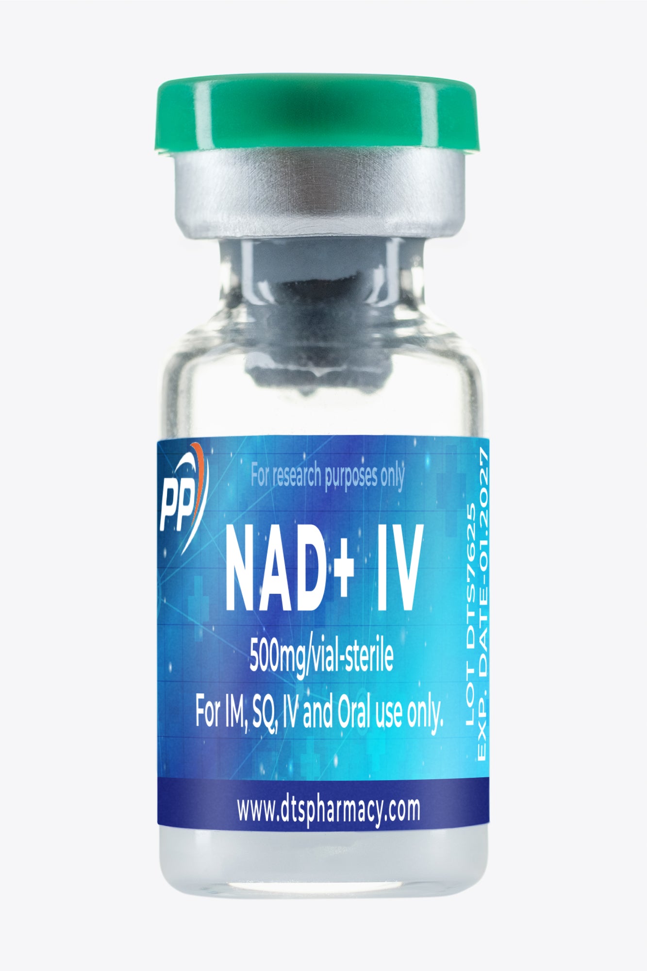 NAD+ IV 500mg fiola szubkután, intravénás és intramuszkuláris alkalmazásra