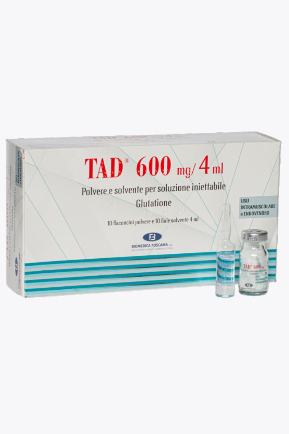 TAD 600mg (Glutathione) doboz ampullákkal intravénás és intramuszkuláris alkalmazásra